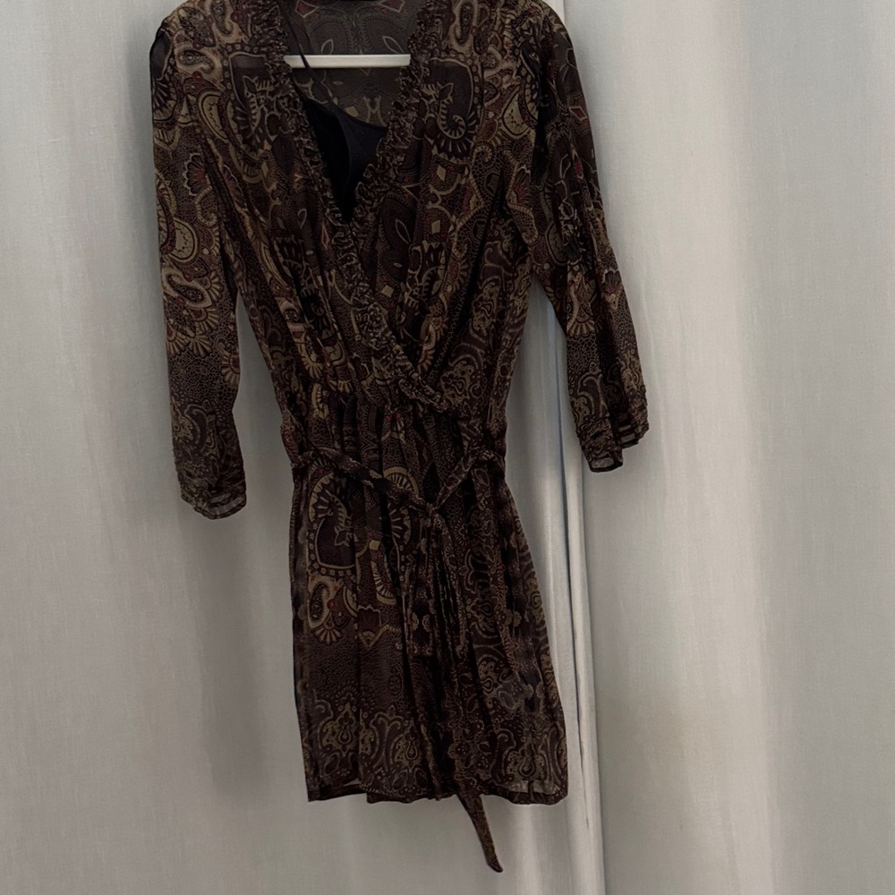 Joie Brown and Black Paisley Dress